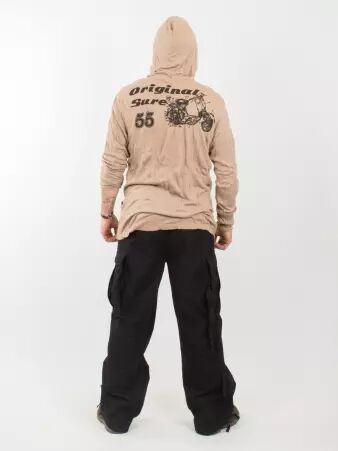 Hoodie Vespa Beige pi�ce textile polyvalente au style sobre et raffin�