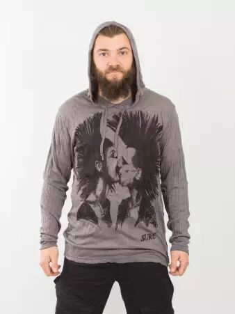 Hoodie Kepon Stone pi�ce de pr�t-�-porter au design soign� et au tomb� fluide
