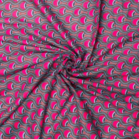 Tissu Plume de Paon Rose tissu plume de paon rose d�licat