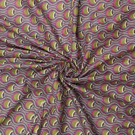 Tissu Plume de Paon Vert tissu plume de paon vert naturel