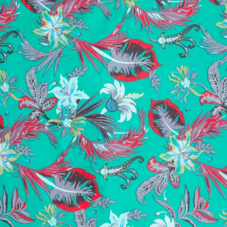 Tissu Royal Orchid Vert tissu royal orchid vert luxuriant