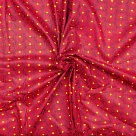 Tissu Seigaiha Rouge tissu vague seigaiha rouge traditionnel