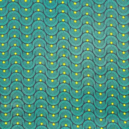 Tissu Seigaiha Tosca tissu seigaiha tosca bleu vert profond