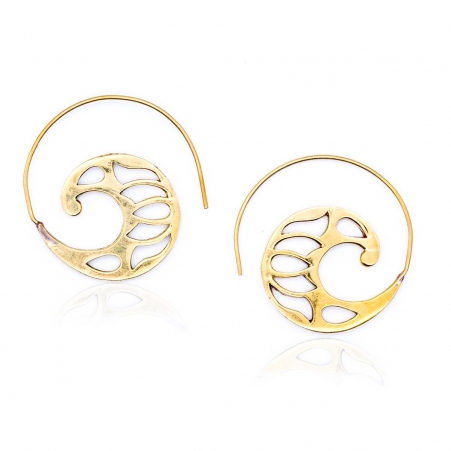 Cr�oles spirale tribal laitonn�es cr�ation de pr�t-�-porter au design travaill� et � la silhouette �l�gante
