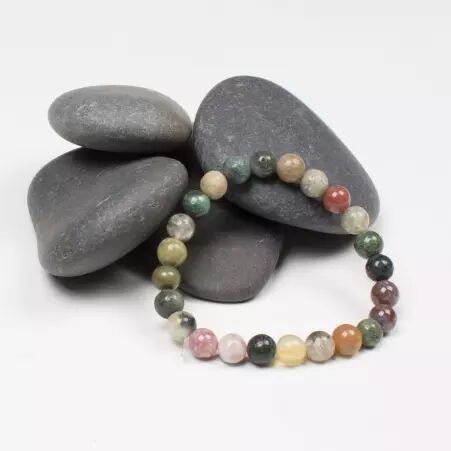 Bracelet Agate Indienne accessoire textile au look moderne