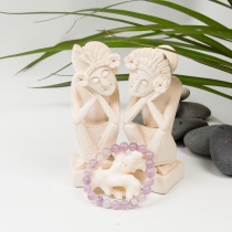 Bracelet Am&eacute;thyste accessoire textile au look moderne