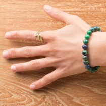 Bracelet Azurite accessoire textile au look moderne