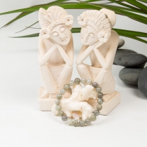 Bracelet Labradorite grise accessoire mode &agrave; l'allure contemporaine