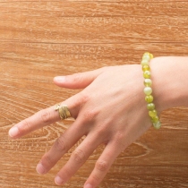 Bracelet Jade vert &eacute;l&eacute;ment mode au design soign&eacute;