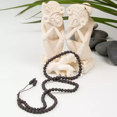 Mala pierre de Lave 6mm mala en pierre de lave 6mm � l'esth�tique min�rale