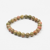 Bracelet Unakite pi&egrave;ce vestimentaire &agrave; l'allure tendance