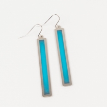 Boucle d'oreille Lign bleu bijou mode &agrave; l'allure &eacute;pur&eacute;e