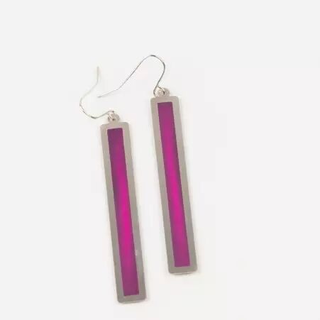 Boucle d'oreille Lign rose accessoire bijou au look d�licat