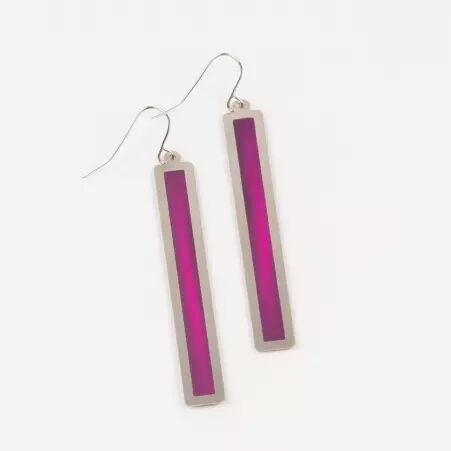 Boucle d'oreille Lign rose accessoire bijou au look d�licat