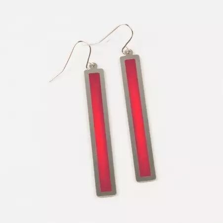 Boucle d'oreille Lign rouge accessoire bijou au style affirm�
