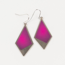 Boucle d'oreille Losange rose bijou mode au style doux