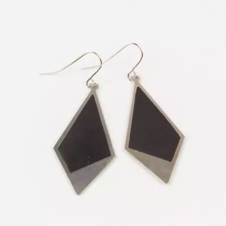 Boucle d'oreille Losange noir accessoire bijou � l'allure chic