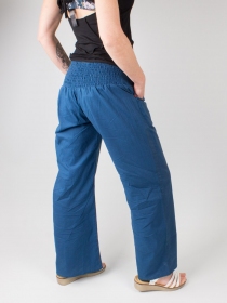 Pantalon Jati bleu pantalon droit &agrave; la coupe fluide et au coloris bleu intense