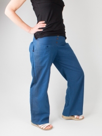 Pantalon Jati bleu pi&egrave;ce mode facile &agrave; porter au quotidien