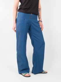 Pantalon Jati bleu pantalon f&eacute;minin &agrave; la silhouette souple et moderne