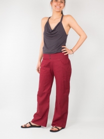 Pantalon Jati framboise pantalon fluide &agrave; la teinte framboise vibrante