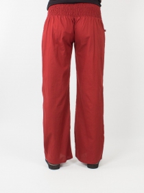 Pantalon Jati rouge v&ecirc;tement f&eacute;minin &agrave; la teinte rouge intense et au tomb&eacute; souple