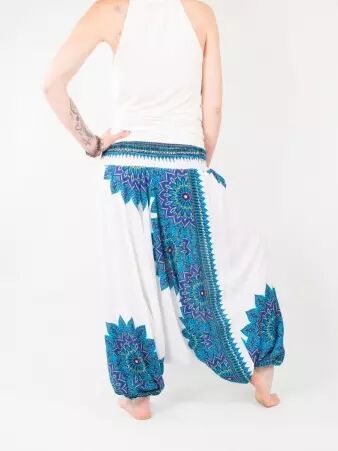 Sarouel Alibaba Mandala Focus Blanc sarouel ample imprim� mandala clair
