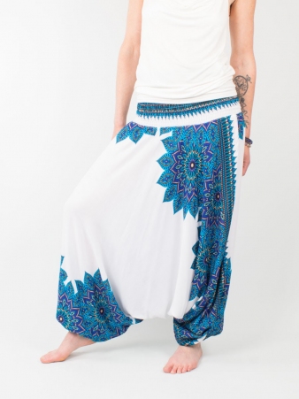 Sarouel Alibaba Mandala Focus Blanc sarouel ample imprim� mandala clair