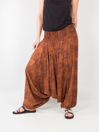 Sarouel Alibaba Paisley Ocre sarouel boh�me aux teintes chaudes