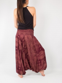 Sarouel Alibaba Peacock Rouge sarouel boh&egrave;me rouge graphique