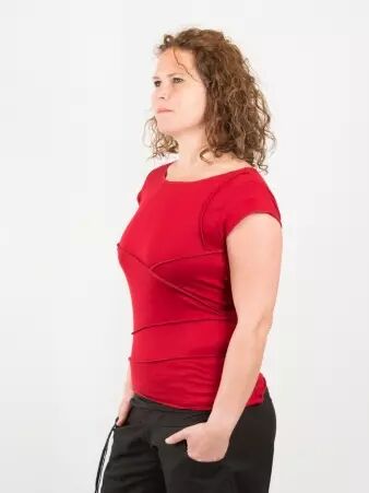 Top Kayli Bordeaux top fluide bordeaux profond