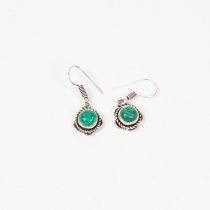 Boucles d'oreilles malachite accessoire textile au look moderne