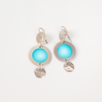 Boucle d'oreille Sphere turquoise bijou mode &agrave; l'esth&eacute;tique fra&icirc;che