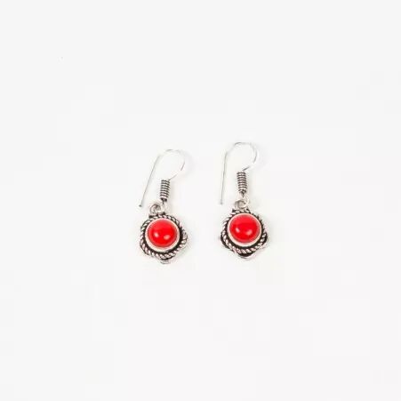 Boucles d'oreilles corail rouge bijoux mode � l'allure estivale