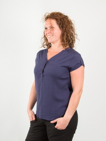 Chemisier Loola Navy pi�ce vestimentaire � l'allure tendance