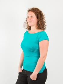 Top Kayli Bleu Turquoise top fluide bleu turquoise lumineux