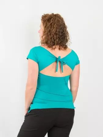 Top Kayli Bleu Turquoise top fluide bleu turquoise lumineux
