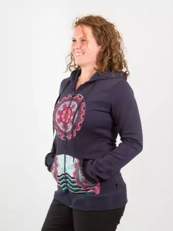 Veste Patch Mandala Bleu veste patchwork mandala bleu originale