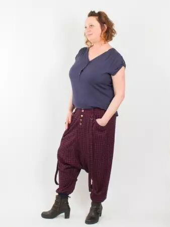 Sarouel City straps Tartan rouge sarouel urbain rouge structur�
