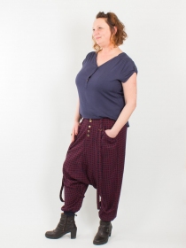 Sarouel City straps Tartan rouge sarouel urbain rouge structur&eacute;