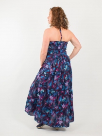 Robe bustier maxi Moana Royal Orchid Blue robe longue bustier bleu orchid&eacute;e