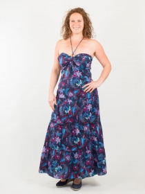 Robe bustier maxi Moana Royal Orchid Blue robe f&eacute;minine &eacute;l&eacute;gante au tomb&eacute; a&eacute;rien