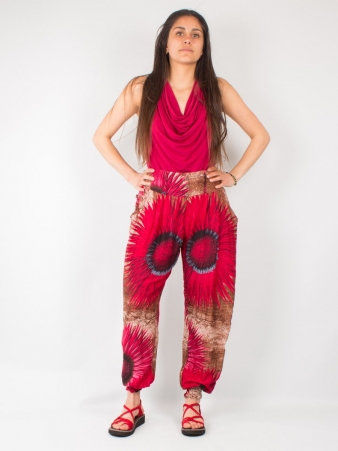 Pantalon harem Sunflower pantalon ample � l'imprim� tournesol lumineux