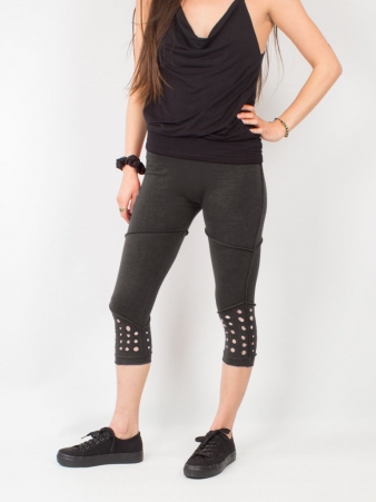 Legging Lazer cut Taupe legging taupe d�coup� au style �quilibr�