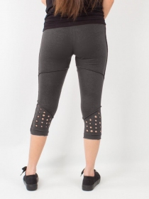Legging Lazer cut Taupe v&ecirc;tement stretch confortable et neutre