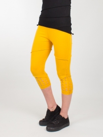 Legging Lazer cut jaune safran legging jaune safran au design lazer cut