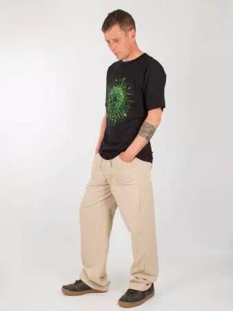 Pantalon Born�o Beige pi�ce mode fluide � la coupe d�contract�e