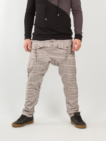 Sarouel City street Ecossais beige sarouel city fluide esprit britannique