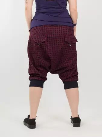 Sarouel court City Girly Denim Tartan rouge sarouel urbain carreaux rouges