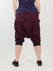 Sarouel court City Girly Denim Tartan rouge sarouel denim tartan rouge